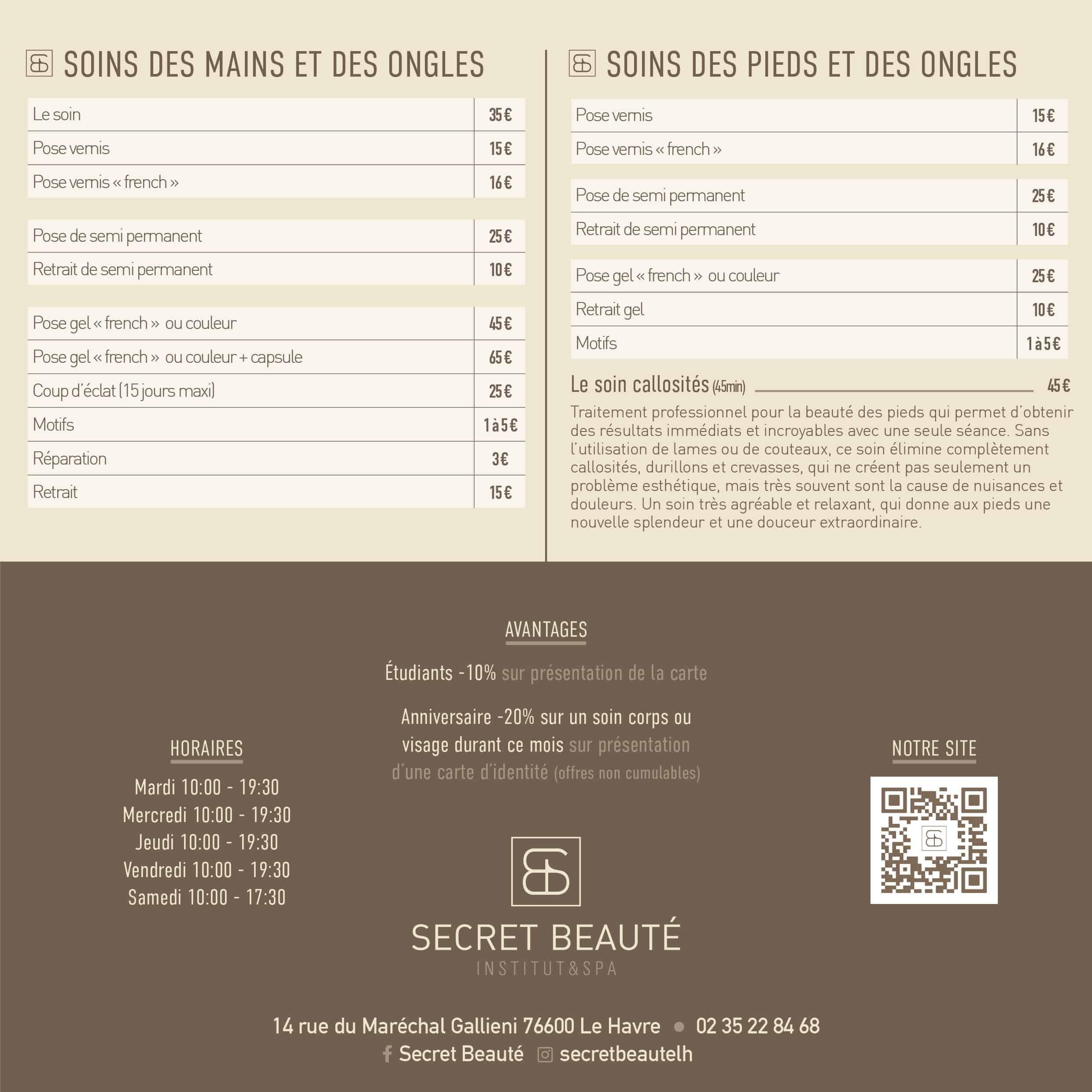 Carte des soins et tarifs 2024 page 6